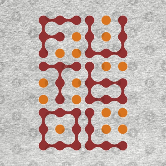 Futbol Metaballs Typography (Red Orange) by John Uttley